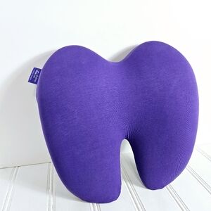 Cushion Lab Purple Memory Foam Lumbar Pillow Gel Strap Back Support